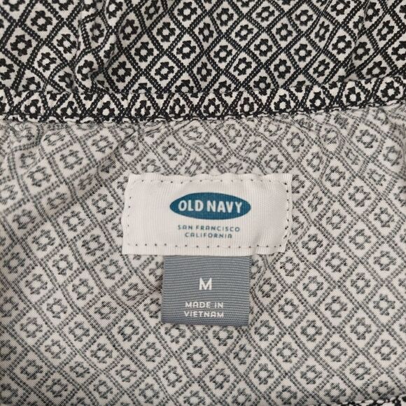 Old Navy Black And White Pattern Dress With Elastic Waist - Picture 9 of 9